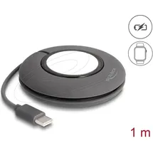 DeLock USB Type-C Aufrollladekabel für Apple Watch 1 m grau,