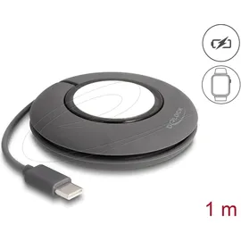 DeLock USB Type-C Aufrollladekabel für Apple Watch 1 m grau,