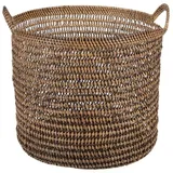 Casa Moro Flechtkorb Rattan Korb Eda Braun mit Henkel (Allzweckkorb Pflanzkorb Blumenkorb Weidenkorb) braun 31 cm