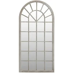 vidaXL Gartenspiegel Sandfarben 90x45 cm Eisen