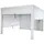 Mendler Pergola MCW-L46 mit Seitenwand Weiß 11 cm Alu-Gestell 3 x 3 m