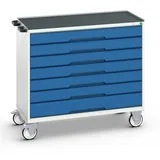 bott verso mobiler Schubladenschrank, mit 7 Schubladen und Abrollrand, BxTxH: 1050 x 550 x 965 mm