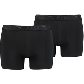 Puma Boxershorts »PUMA MEN SPORT MICROFIBER BOXERS 2P«, 2er Packer Packung, mit Logo-Bund schwarz