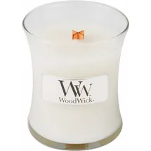 Woodwick Linen Duftkerze 85 g weiß