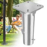 UISEBRT Bodenhülse Metall Silber