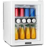 Klarstein Brooklyn 42 Mini-Kühlschrank Glastür LED Ablage Weiß