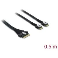 DeLock PCIe 4.0 Kabel Slim SAS SFF-8654 8i zu