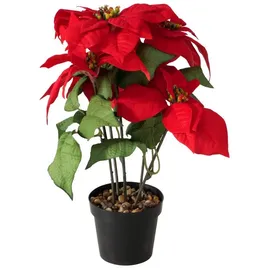 Boltze Künstlicher Weihnachtsstern Im Topf, H. 40 Cm