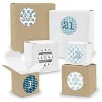 Itenga DIY itenga AdventskalenderSet V03 zum Selberbefüllen 24x Quader