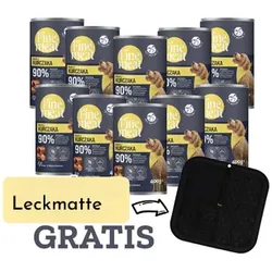 PetRepublic Fine Meat Hühnerfleischschale 10x400g für Hunde + Leckmatte GRATIS!!!