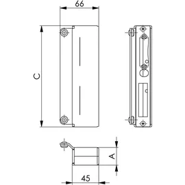 AMF Schließkasten 147B-30 zum Anschweißen