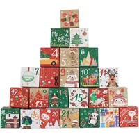 Luxuskollektion Adventskalender zum Befüllen 2024 DIY Weihnachtskalender mit Geschenkboxen