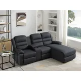 vente-unique Vente-unique-Ecksofa Relaxsofa - Ecke Rechts - Stoff - Anthrazit - Macedonia