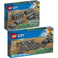 LEGO City 2er Set Schienen + Weichen 60205, 60238