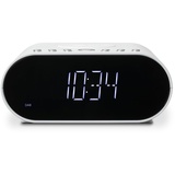 Roberts Radio Roberts Ortus Charge Radiowecker Dab+/FM/Bluetooth mit Qi-Ladegerät, Weiß