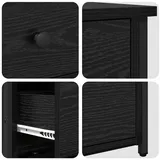 vidaXL Nachtschrank 2 pcs 40 x 36 x 60 cm Schwarz