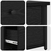 vidaXL Nachtschrank 2 pcs 40 x 36 x 60 cm Schwarz