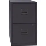BISLEY Home PFA 2 Hängeregistraturschrank schwarz 2 Schubladen 41,3 x 40,0 x 67,2 cm