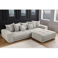 riess-ambiente Big-Sofa ELEGANCIA 285cm champagner beige, Einzelartikel 1 Teile, XXL Couch · Cord · mit Federkern · inkl. Kissen · Modern Design beige