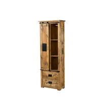 Massivmoebel24 Vitrine Schrank Mango 70 x 35 x 195 cm Beige