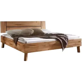 Home Affaire Massivholzbett HOME AFFAIRE "Chavot II", beige (kernbuche), B:186cm H:77cm L:208cm, Betten, Massivholzbett, wahlweise in Kernbuche oder Wildeiche erhältlich