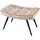Riess-Ambiente Hocker SCANDINAVIA - modern champagner beige Samt schwarze Metallbeine Fußhocker
