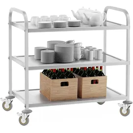 Royal Catering Servierwagen Edelstahl 3 Borde - bis 500 kg,