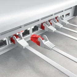 CSL Cat 6 Flachband LAN Kabel - mehrfach geschirmt - UTP Gigabit - 1000 Mbit/s - Patchkabel Flachkabel - Netzwerkkabel - 15m