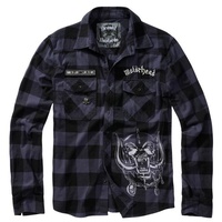 Motörhead Brandit Bastards - Checkshirt Hemd schwarz/grau