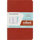 Moleskine Volant Notizhefte (liniert, Soft Cover, Pocket/A6) 2er-Set Korallrot, Aquamarinblau
