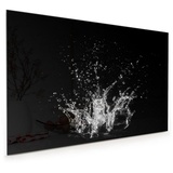 Primedeco Küchenrückwand Küchenrückwand Spritzschutz Glas mit Motiv Wassersplash 75 cm x 50 cm