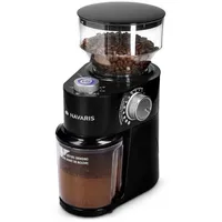 Navaris Elektrische Kaffeemühle mit Edelstahl Scheibenmahlwerk - 200W -