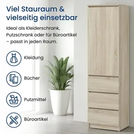 home collective Kleiderschrank 50x40x180 cm Beige