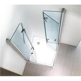 Glaszentrum Hagen Hera Eck-Duschkabine links 90 x 180 cm transparent/weiß D648360641500