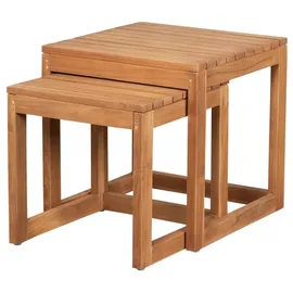 Mr. Deko Gartentisch 2er Set 0 x 0 x 0 cm Braun