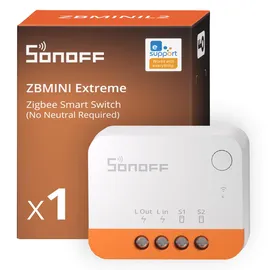 Sonoff Zigbee-schalter Ohne Neutralleiter, Geeignet für Sonoff Zbminil2 - Mini-relaismodul, 2-wege-steuerung, kompatibel mit Alexa Und Google Home, Hub (hub erforderlich,