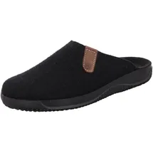 ROHDE Herren Hausschuh Softfilz Pantoffel in Komfortweite Soltau-H 2782, Größe:42 EU, Farbe:Schwarz - 42 EU