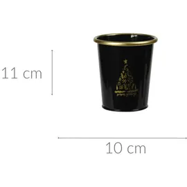 home&styling collection Metalleimer 10 x 11 cm Schwarz