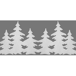 Weihnachtliche Fensterdeko "Tannen", 28 - 36 cm hoch, 1,2 m lang