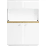 Set One by Musterring Highboard Lancaster Holz Weiß