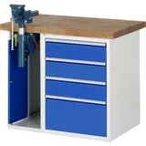 Rau Werkbank 7510A2, B1000xT700xH890mm, 4x Schublade-TA, 1x SSKL
