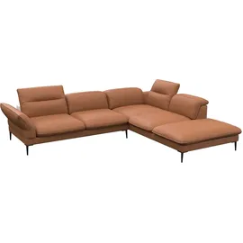 flexlux Eckcouch Kaltschaum 3-Sitzer Braun