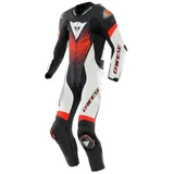 Dainese Motorradkombi Dainese Laguna Seca 6 1 tlg. Perf. Lederkombi Schwarz/Weiß/Fluo-Rot lederkombi motorrad herren rot|schwarz 58
