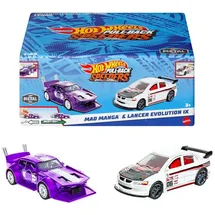 Hot Wheels Speeders - Rückziehfahrzeuge im 2er-Set für alle Untergründe geeignet, Maßstab 1:43, zum Sammeln, für Kinder ab 3 Jahre,Modelle können variieren, HPR91