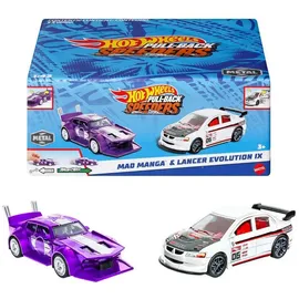 Hot Wheels Speeders - Rückziehfahrzeuge im 2er-Set für alle Untergründe geeignet, Maßstab 1:43, zum Sammeln, für Kinder ab 3 Jahre,Modelle können variieren, HPR91
