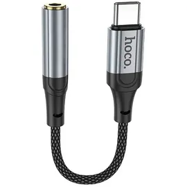HOCO Adapter Typ C auf 3,5 mm Klinke Kopfhöreradapter LS36 in Schwarz