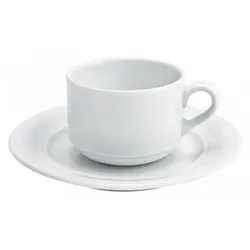 KAHLA 125112A90012C Matinee Kaffee-Obertasse 0,22 l stapelbar | weiße Kaffeetasse aus Porzellan