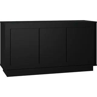 vidaXL Sideboard, Kommode mit viel Stauraum, Mehrzweckschrank Anrichte für Wohnzimmer, Schrank Beistellschrank, Modern, Schwarz Holzwerkstoff