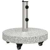 vidaXL Sonnenschirmständer Grau 45 x 45 x 45 cm Granit vidaXL