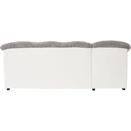 DOMO collection Ecksofa »Flores Schlafsofa, B/T/H: 233/142/86 cm, L-Form«, wahlweise mit Bettfunktion, wahlweise mit Federkern, auch in Leder, weiß